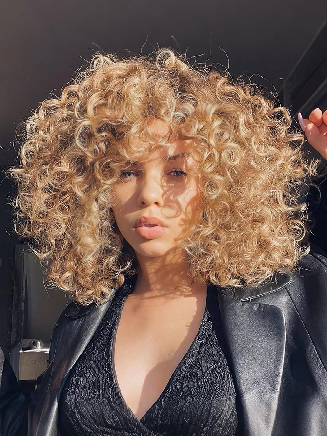 GOWIT Gowit Gogo Curl Crochet Hair 10 Inch 6 Packs Short Curly Crochet Hair for Black Women Honey Blonde Deep Ocean Wave Crochet Hair Synthetic Crochet Braids 10\",27#)