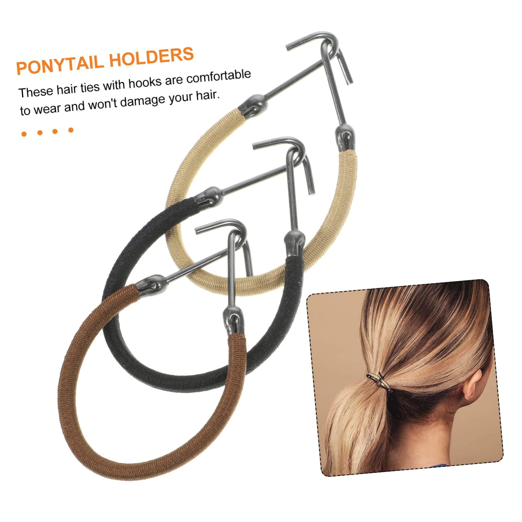 Abaodam Abaodam 75 Pcs Hair Tie Ponytail Holders Hook Ponytail Holders Tie Hair Hook Styling Ponytail Holder Hair Bungee Hair Styling Accessories Ponytail Holders Cord Metal Bride Bulk Headgear