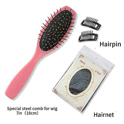 HUAISU HUAISU Long Black Straight Hair Wig with Bangs Synthetic High Density Long Hair Wig for Women (Natural Black, 18inch)