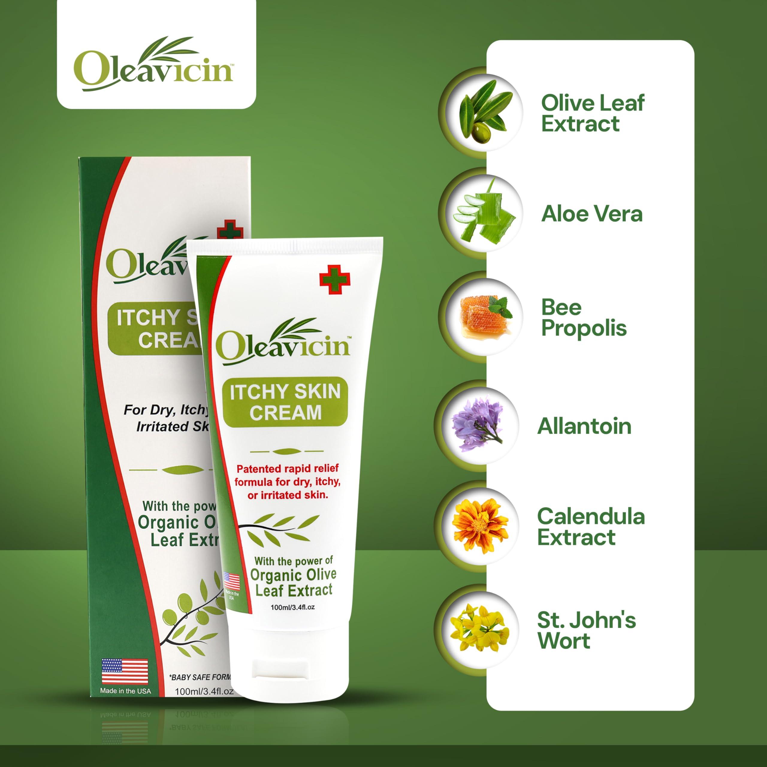 Oleavicin Oleavicin Extra Strength Anti Itch Cream for Dry Skin Relief - Anti Fungal Lotion for Itchy Skin - Fast Acting Anti Itch Cream for Lasting Itch Relief