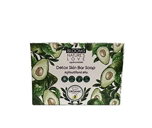 RUBIA INDUSTRIES COMPANY LIMITED Bloom Nature's Love 100% Organic Natural Bar Soap for Women & Men, 3 Bar Variety Pack, Vitamin C and E (Sunflower Oil), Acne Skin (Coconut Oil), and Detox Skin (Avocado Oil)