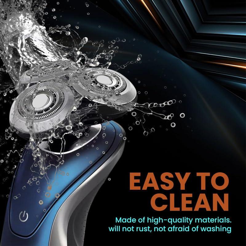 Golden Lotus Creations SH60 Replacement Heads Blades Compatible with Philips Norelco Series 6000 Phillips Norelco 6000 Replacement Upgraded Shaver Blades for S6810/82 S6850/85 S6880/81