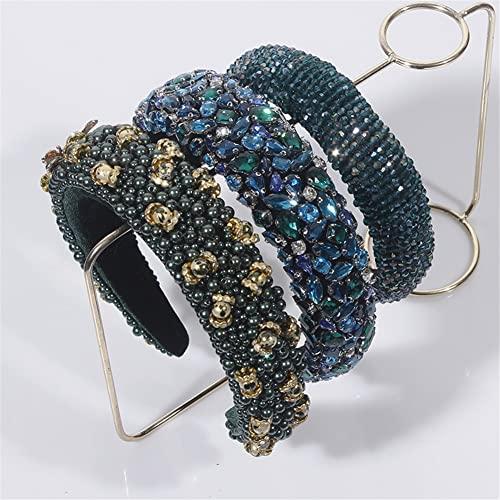 Youllyuu Youllyuu Baroque Sparkly Rhinestone Headband Women Big Crystal Diamond Hairband Hair Hoop Girls Gift 18