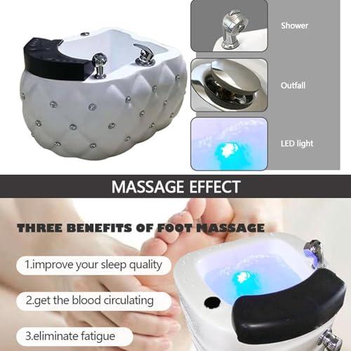 LQQYJSM LQQYJSM Deep Foot Bath Spa with Massage, Home Foot Spa Pedicure Bowl Foot Detox Bucket Tub, Portable Foot Spa Bathtub Feet Spa Tub, Pedicure Spa Bathtub for Hotel Foot Bath Club