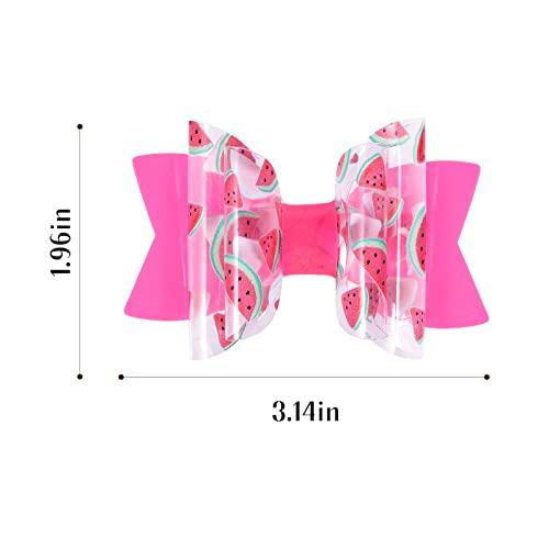 melyde Summer Hair Clips Waterproof PVC Hair Bow Clips Cute Pool Swim Hair Accessories for Kids Girls Children