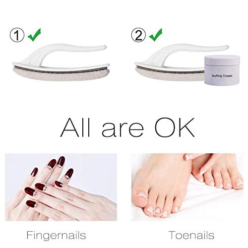 beUakso Premium Upgrade Nano Glass Nail File and Chamois Nail Buffers for Acrylic Nails / All in One Step / beUakso Natural Nail Buffer and Shine Kit