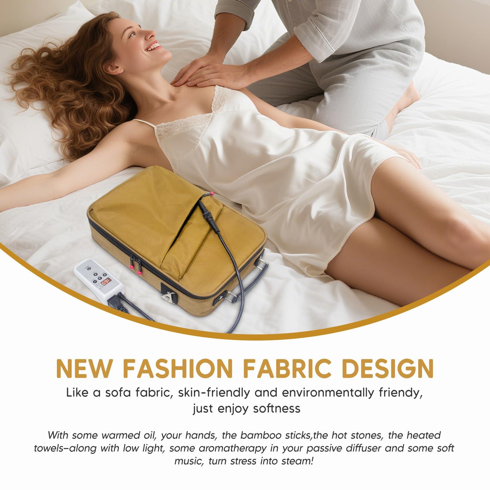 Goodtar Goodtar Portable Hot Stones Warmer Set Spa Salon Massage Digital Electric Heater Without Stones