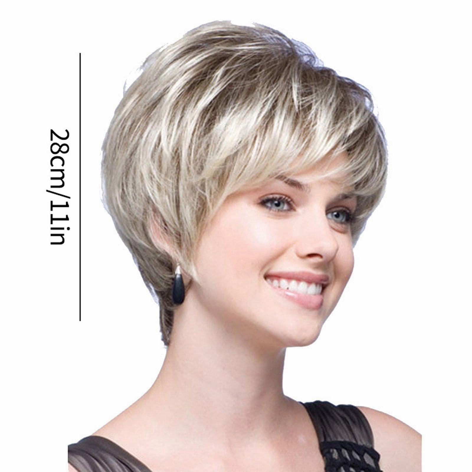 Dempiire Dempiire Womens Wigs For White Women,Short Grey Wig For White Women Wigs With Bangs White Wig Performance Wig