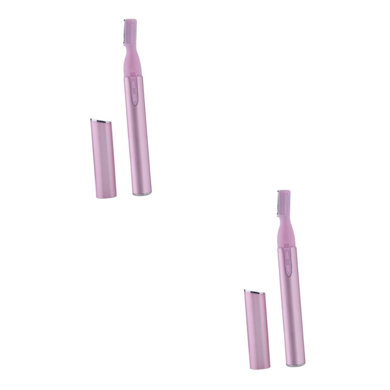 Baluue Baluue 2pcs Electric Eyebrow for Men and Women Portable Automatic Eyebrow Trimmer for Painless Hair Removal Anytime Anywhere No Battery Required for Travel