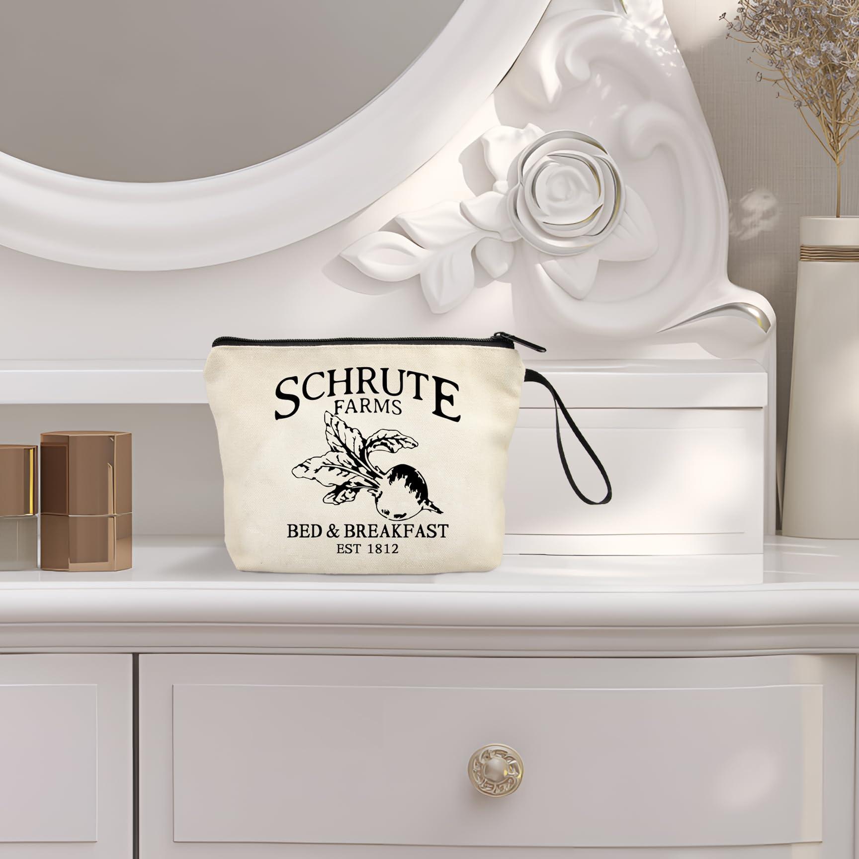 Magicaleast The Office Merchandise Makeup Bag with Zipper and Handle, The Office Merch Canvas Cosmetic Bag, Funny The Office Gifts Bags for Sister, Women and The Office TV Show Fans, Classic Logo