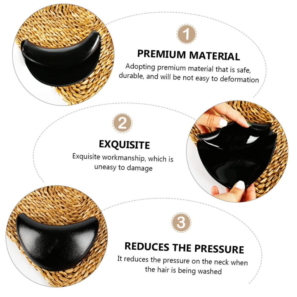 MERRYHAPY MERRYHAPY 2 Pcs Pillow Accessories for Hair Sink Neck Rest Shampoo Neck Rest Hair Washing Hair Salon Supplies Hair Wash Rest Cushion Shampoo Bowl Neck Support Black