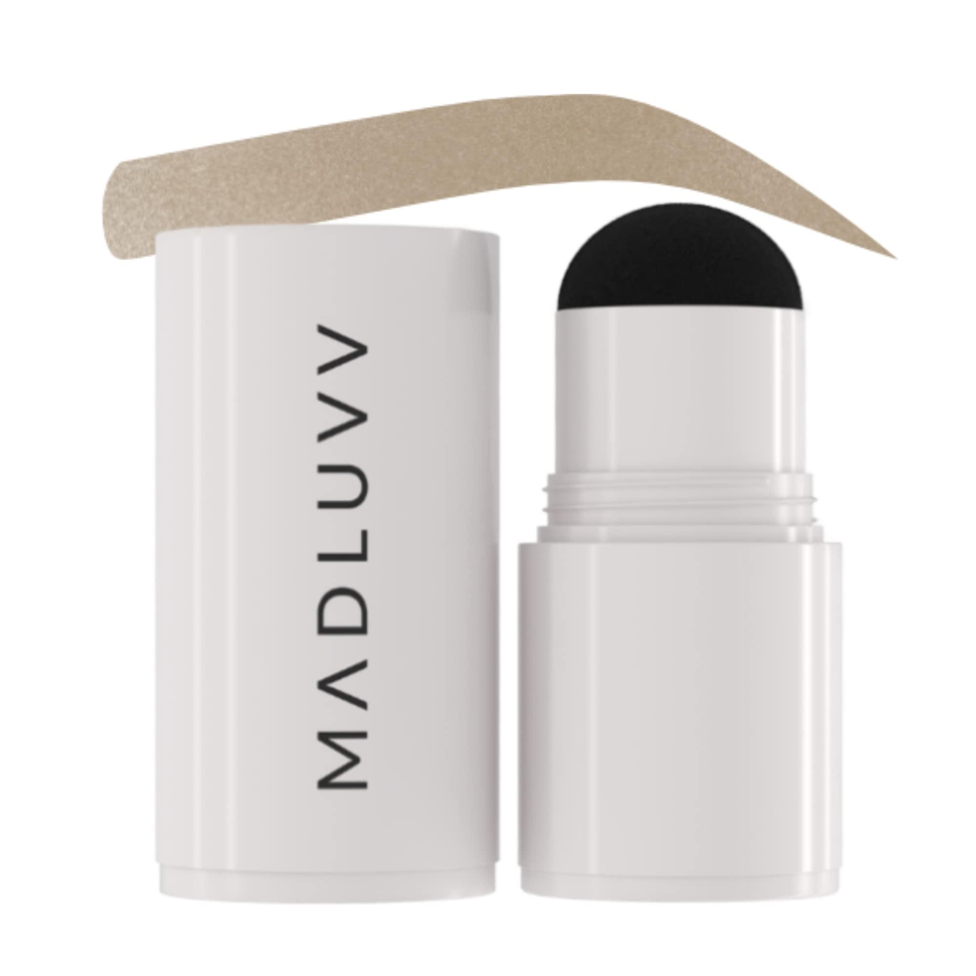 MADLUVV MADLUVV Brow Stamp Refill* - Color Stamp for Brows & Root Touch Up for Women & Men, Instantly Conceal Hair Loss, Grey Hair, Thinning Hair with Stain-Proof/Smudge-Proof Powder Formula (Medium Brown)