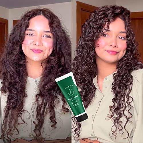Arata Arata All-Natural Styling & Hold Hair Cream For A Soft-Hold Matte Look | Ayurvedic Extracts Of Organic Flaxseed & Olive Oil | Vegan & Cruelty-Free | Hair Growth Formula For Women & Men - 1.7 Fl Oz