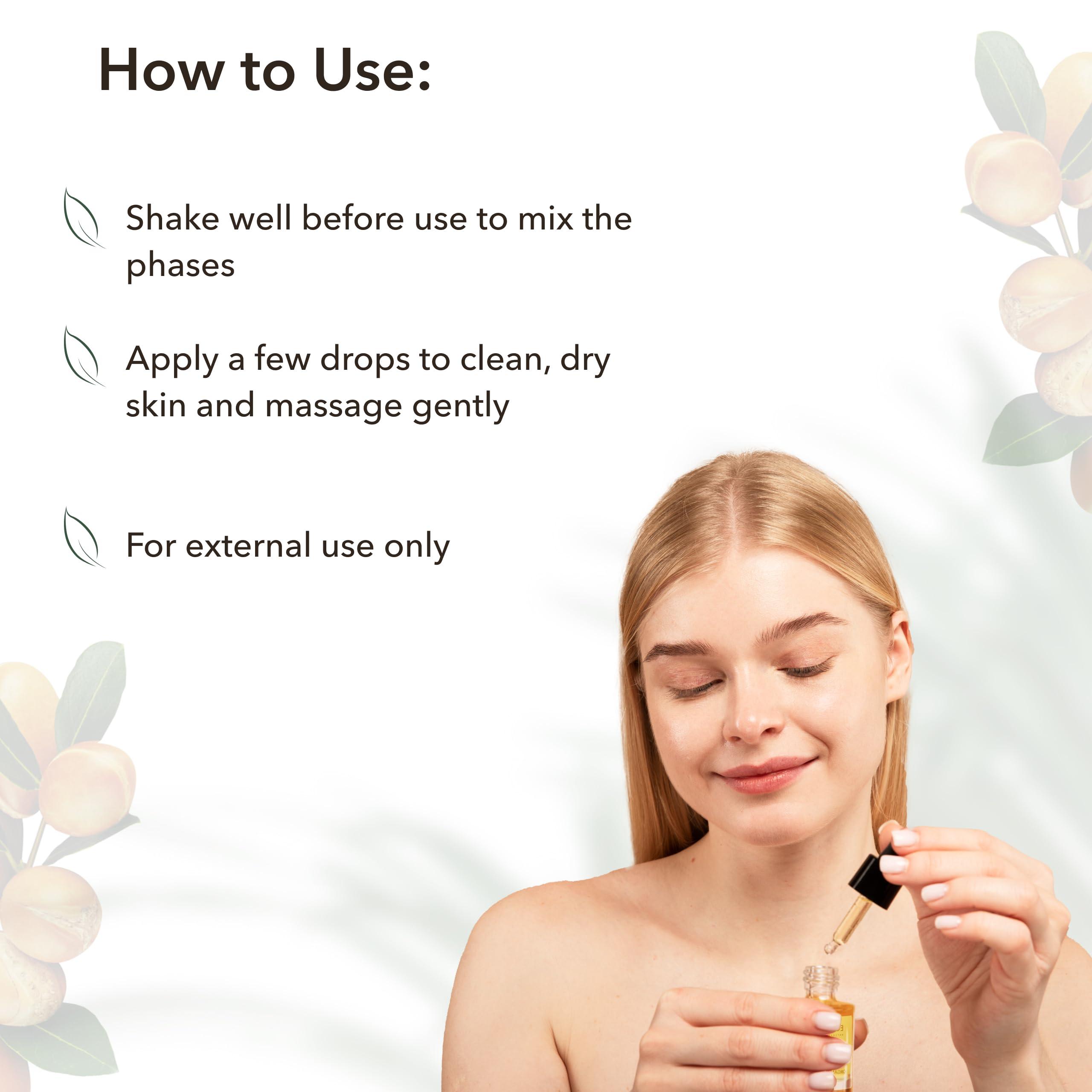 ECOLATIR Face Serum with Organic Argan Oil 98.4% Natural, Hydrating Anti-Aging Facial Serum, Revitalizing & Nourishing, Improves Skin Elasticity, 1.7 Fl Oz - ECOLATIER