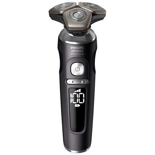 Philips Norelco Philips Norelco Shaver Series 9000 Prestige, Wet and Dry Electric Shaver, Lift & Cut Shaving System, SenseIQ Technology, Precision Trimmer, Cleaning Pod, Premium Pouch, Black Matte, Model SP9840/90