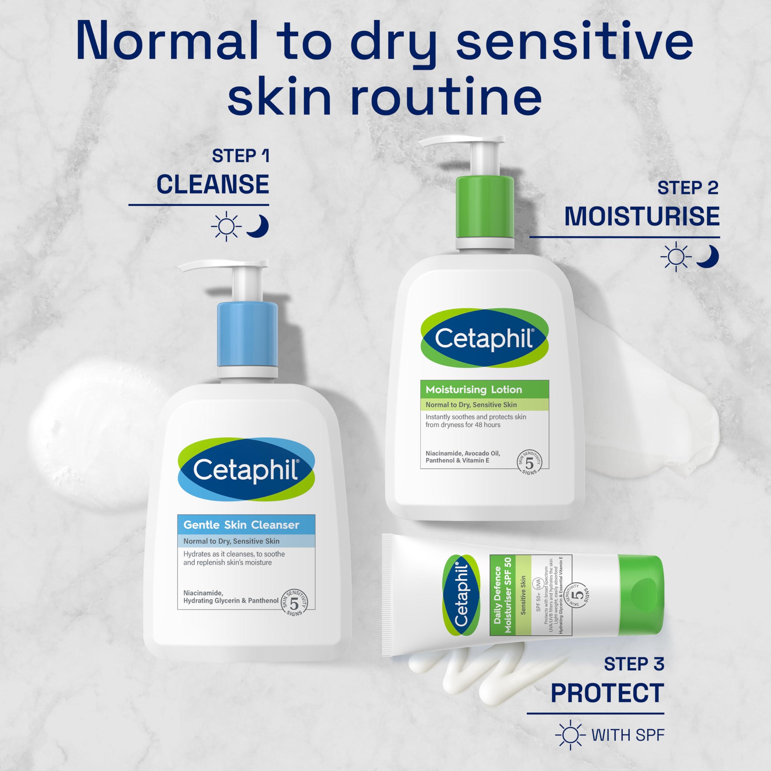 Cetaphil Cetaphil Gentle Skin Cleanser, 473ml, Face & Body Wash, For Normal To Dry Sensitive Skin, With Niacinamide & Glycerin, Soap Free