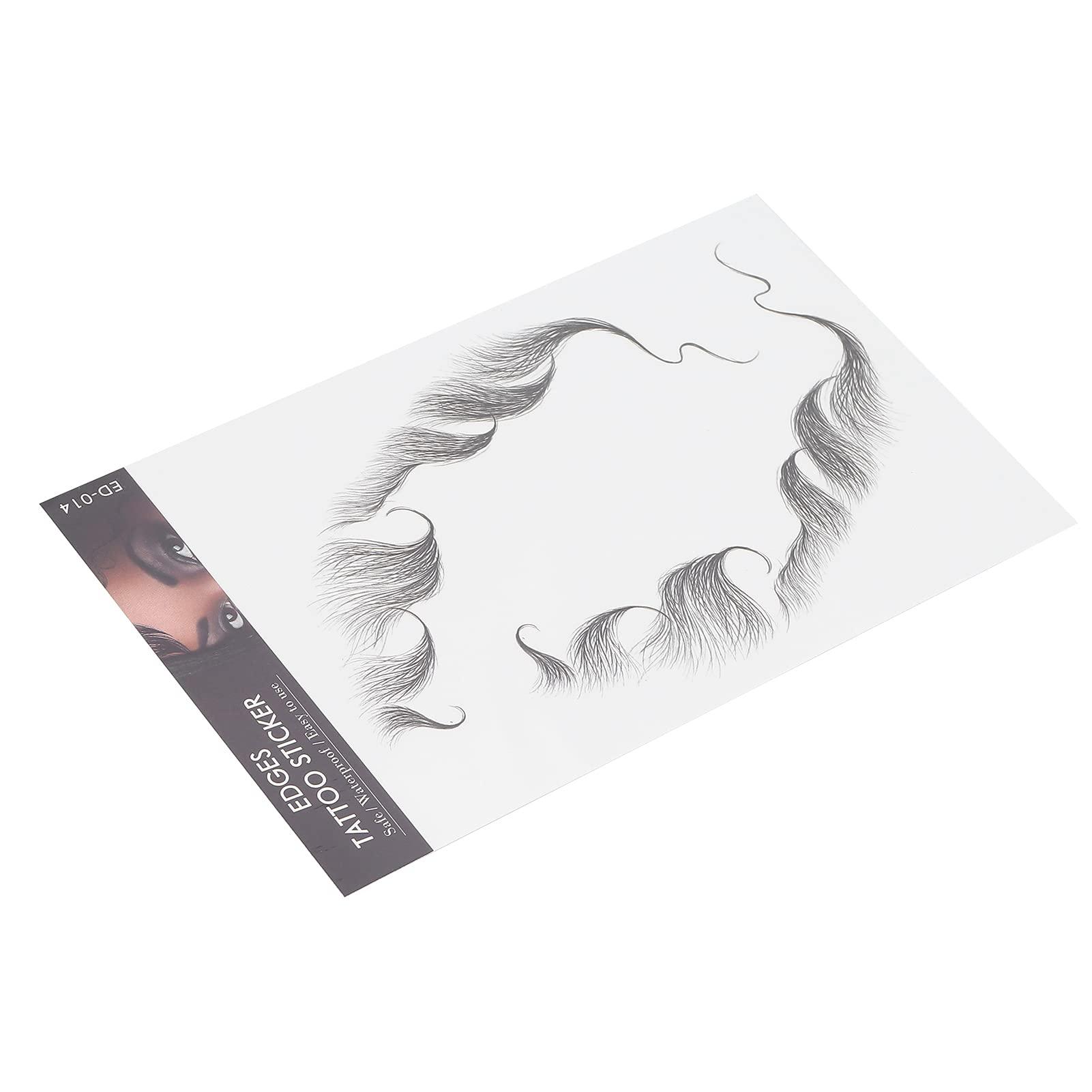 Agatige Waterproof Fake Hairline Sticker, Natural Edge Hair Tattoo Hair Tattoo Sticker for Women (#5)