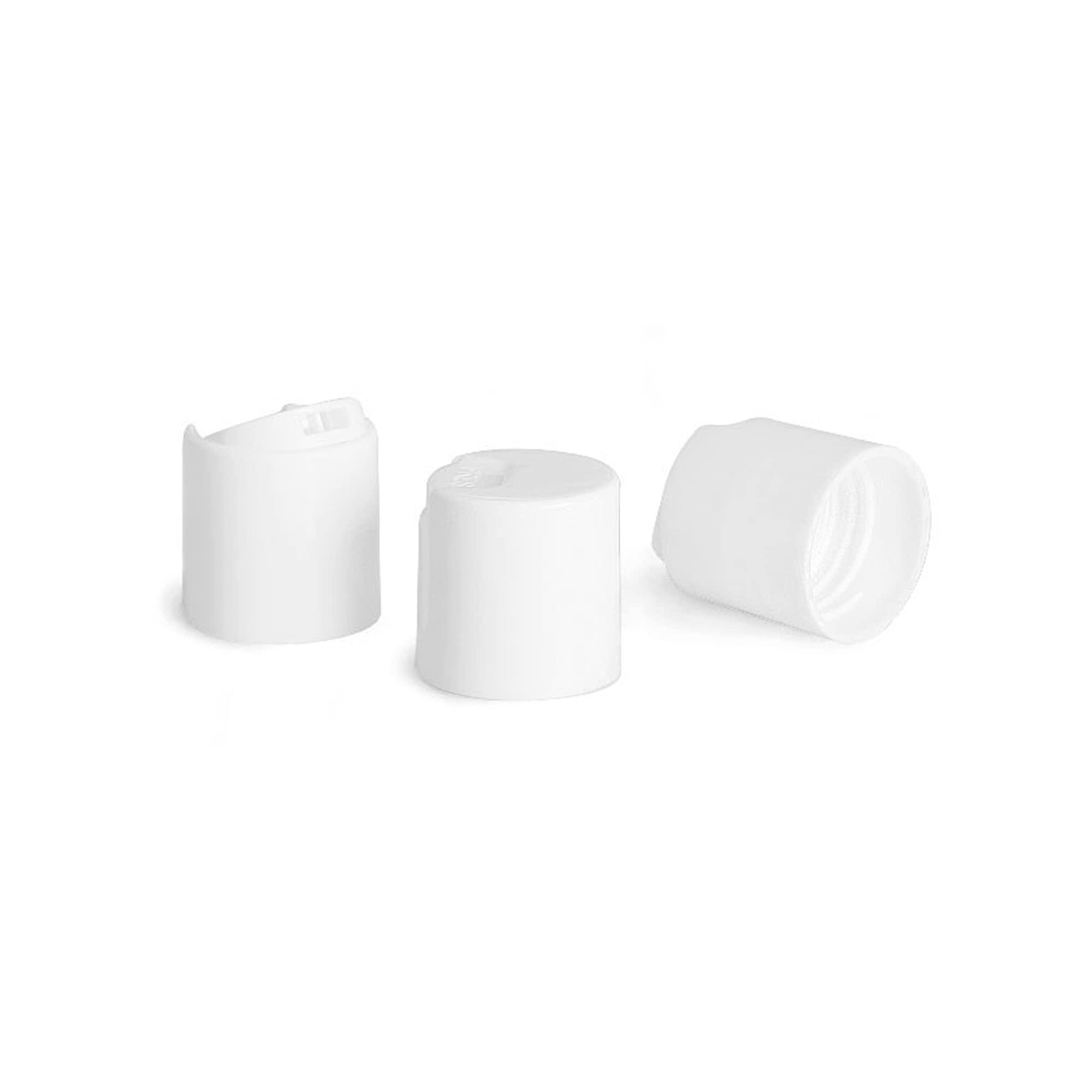 EcoJeannie EcoJeannie Wholesale 20/410 White Disc Top Caps Press Cap Dispensing Closure w/ 20mm Neck Diameter for Refillable Bottles - BPA-free (12000 Caps)