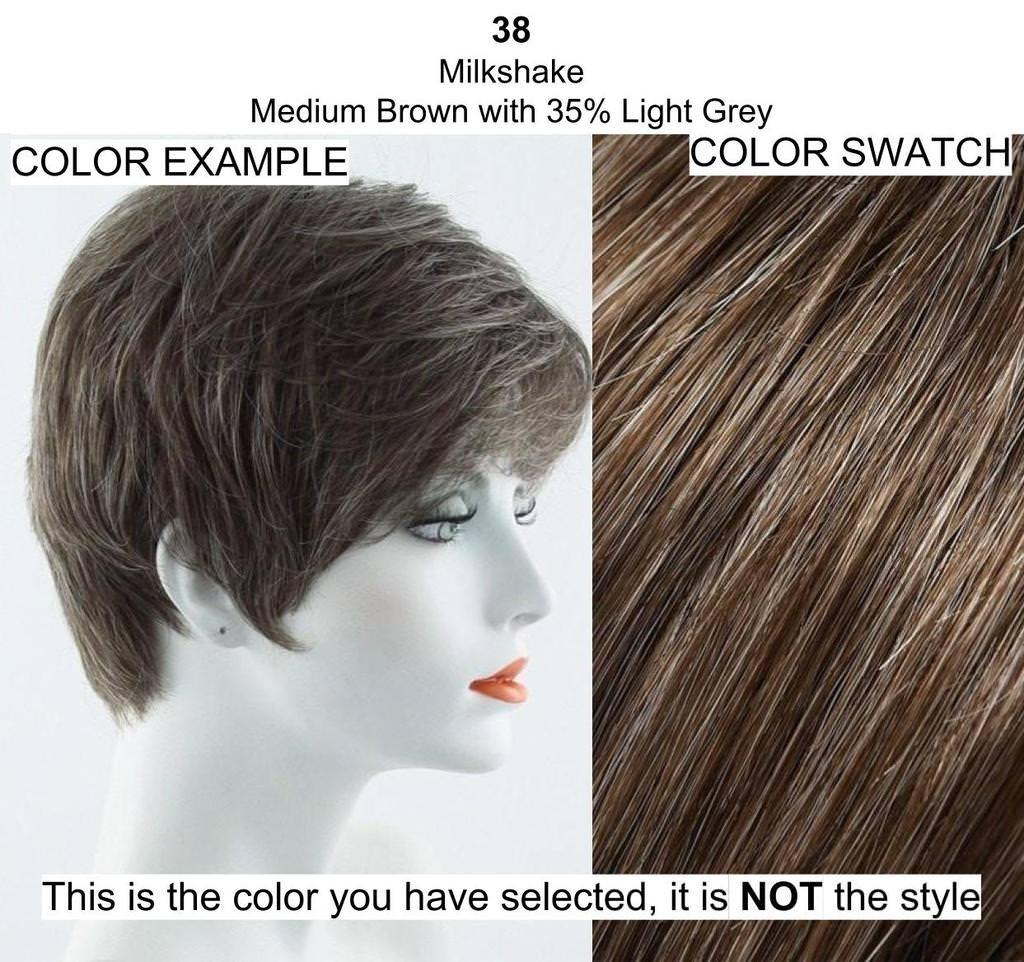 Maxwigs EasiHair EasiPart HD XL 12\" Length Topper Color 38 Milkshake - Heat Friendly Hairpiece Synthetic Clip In 1 Piece Volumizer Monofilament 3 x 5.75 Base Bundle Hairloss Booklet