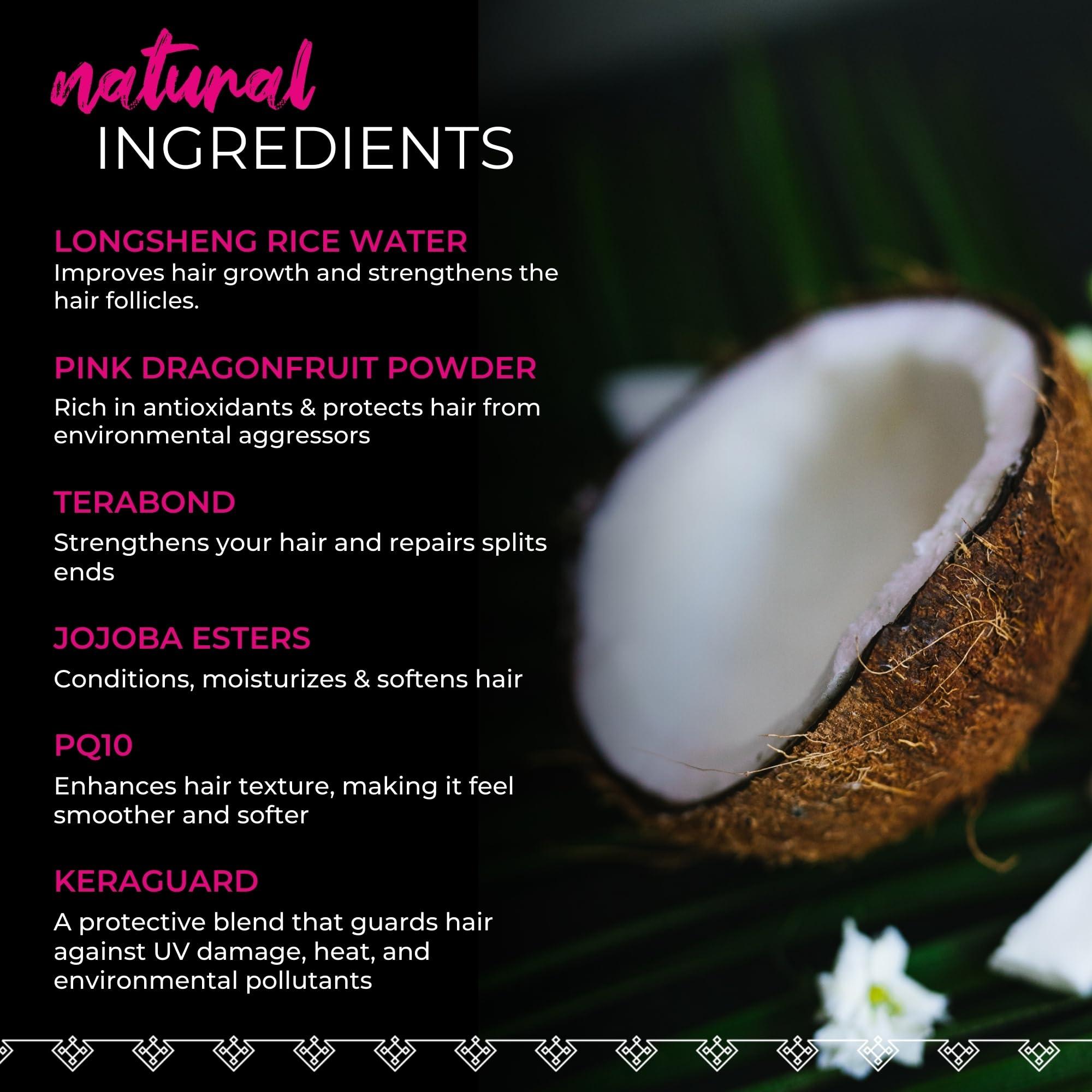 Viori Viori Coconut Bliss Advanced Repair and Moisturizing Shampoo Bar - Made with Rice Water for Hair Growth - Handcrafted Sulfate Free Shampoo