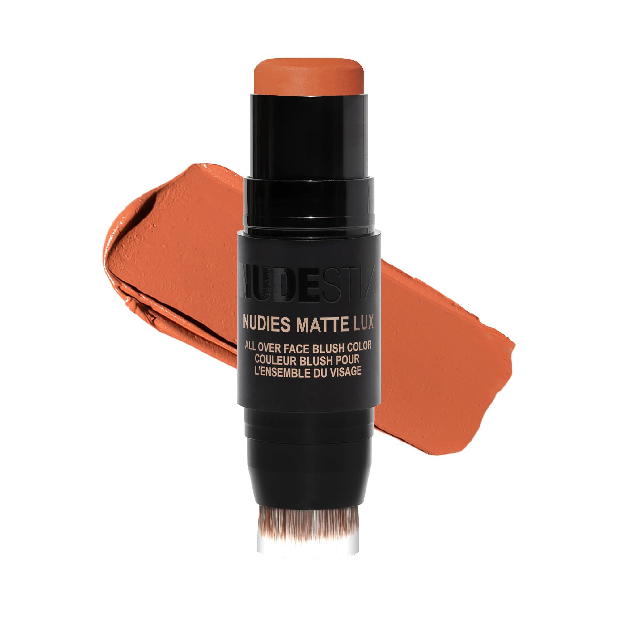 Nudestix Nudestix Nudies Matte Lux Cream Blush 3-in-1 All Over Face Colour For Cheeks Eyes and Lips w/Blending Blush (Dolce Darlin\')