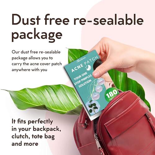 MELICAN MELICAN Pimple Patches for Face 180 Count - Acne Patches for Face - Hydrocolloid Large Zit Patches - 2 Size Pimple Patch 8mm, 12mm