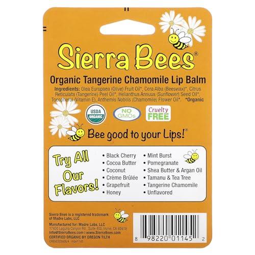 Sierra Bees Sierra Bees Organic Lip Balms, Tangerine Chamomile, 4 Pack, 0.15 oz (4.25 g) Each