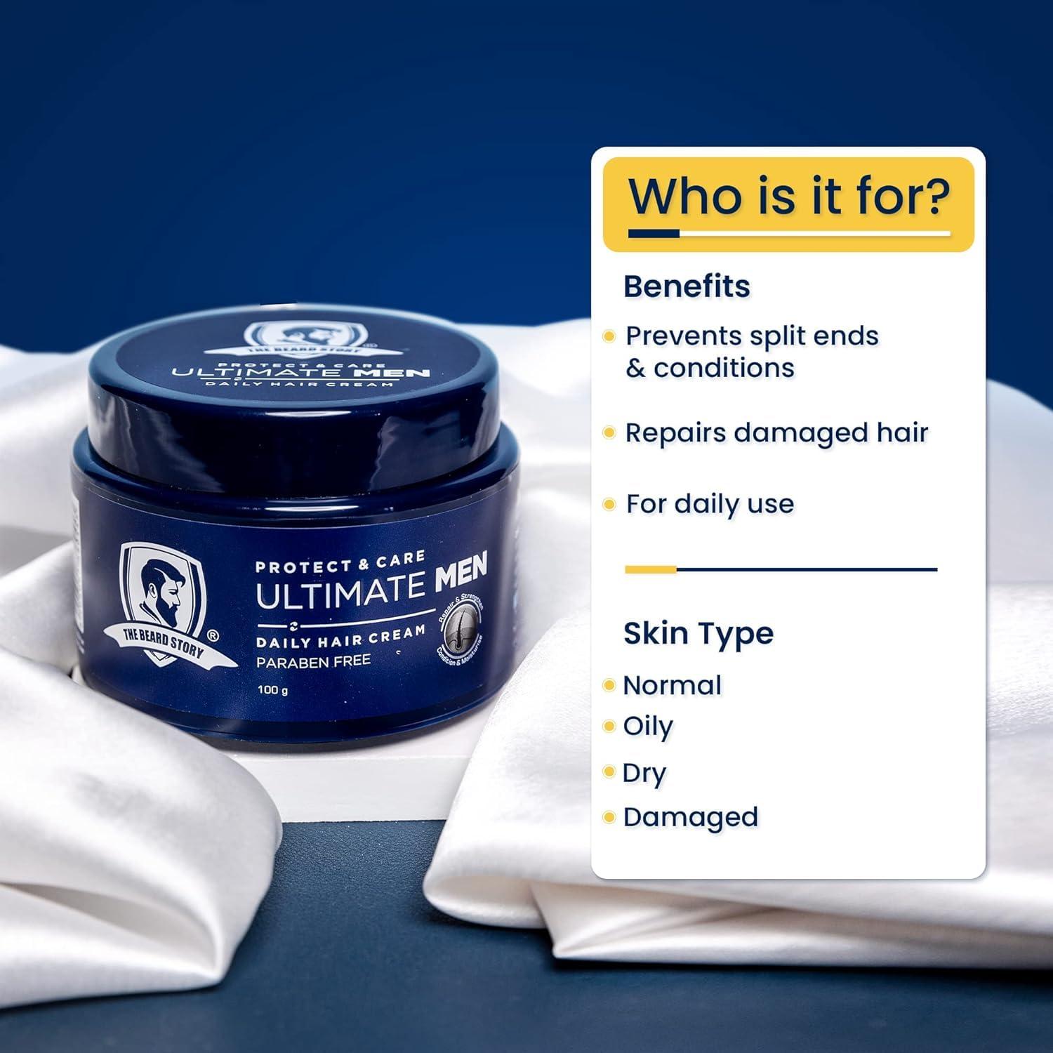 Generic Daily Hair Cream | Hair Protect & Care | Soft & Manageable Hair | For Men | 100g