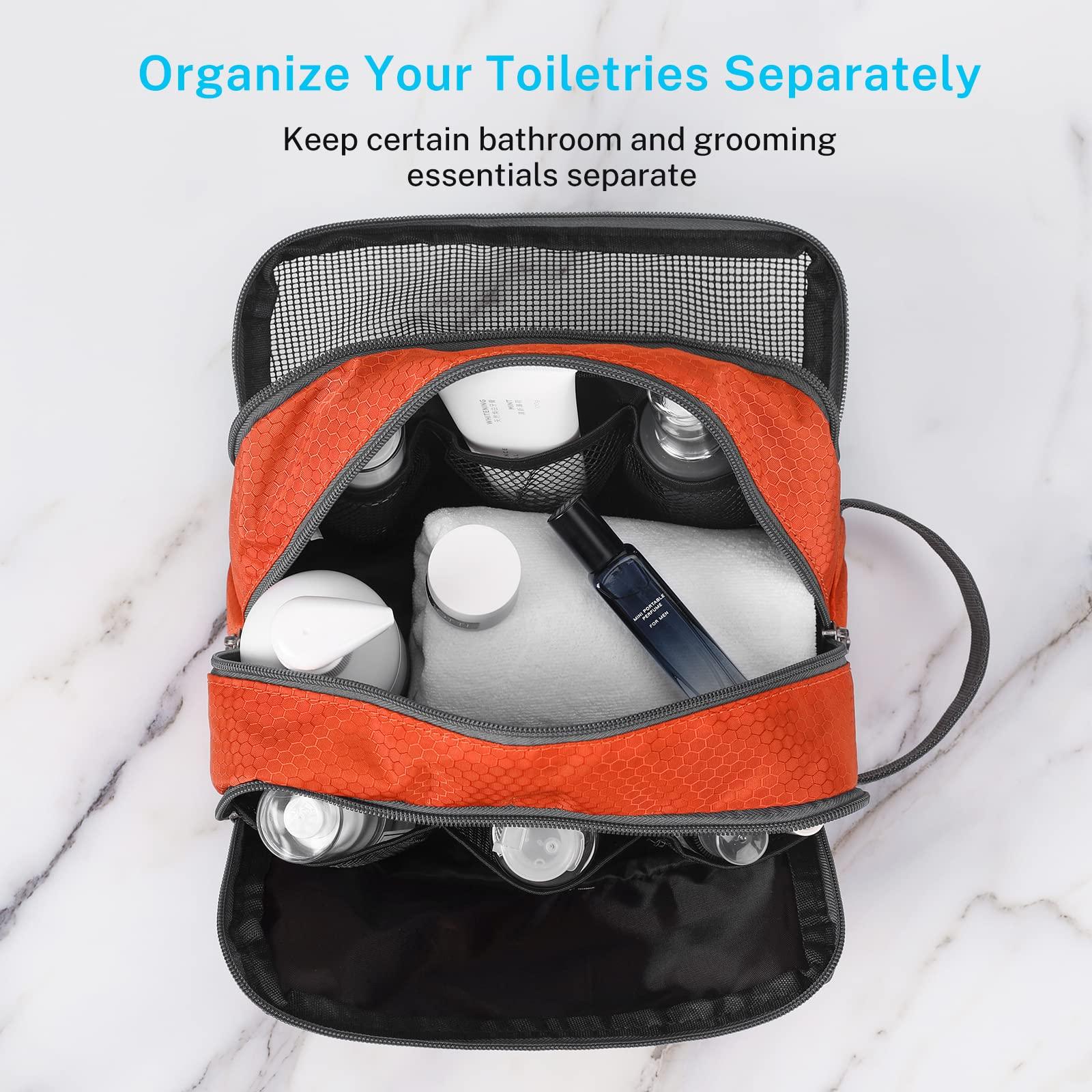 Gonex Gonex Travel Toiletry Bag for Men, Nylon Shaving Dopp Kit Bag, Orange Rolling Duffle Bag with Wheels, 70L Roller Duffel Bag 25 inch,Navy