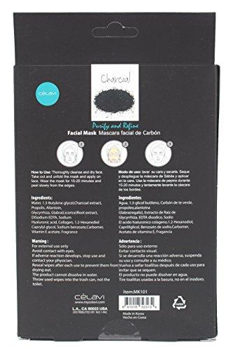 Celavi Celavi Essence Facial Mask Paper Sheet Korea Skin Care Moisturizing 6 Pack (Charcoal 2 Pack)