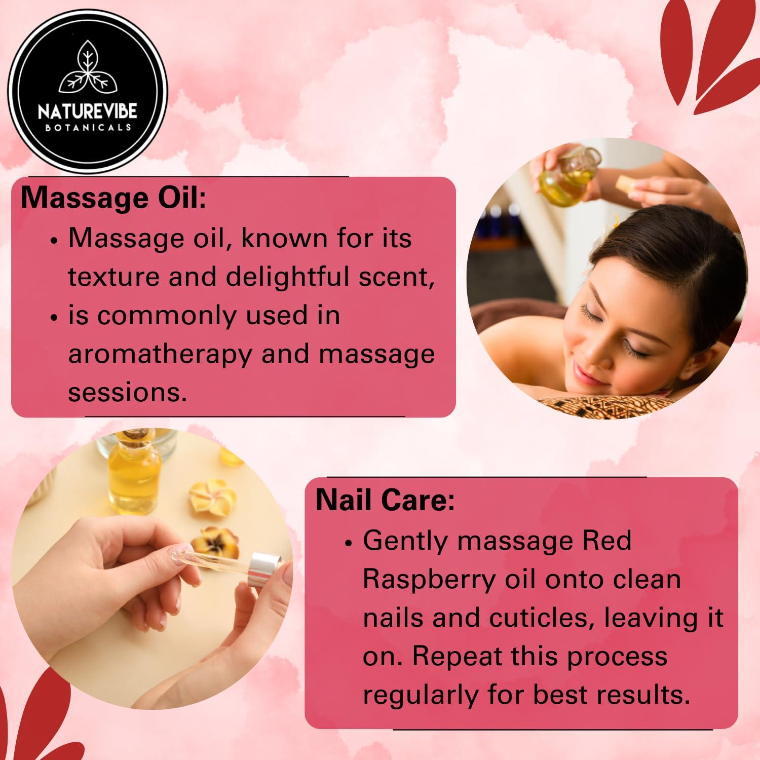 Naturevibe Botanicals Naturevibe Botanicals Red Raspberry Seed Oil 32 Ounces | 100% Pure and Natural | Great for Skin Care and Hair Care