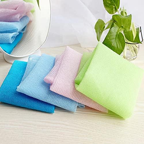 YAYA2021-SHOP Exfoliating Washcloths 3Pcs Exfoliating Shower Towel Body Scrubber Shower Towels Nylon Bath Towel Shower Washcloth for Effective Exfoliation, Rinses Clean, Lightweight Exfoliating Towel for Body