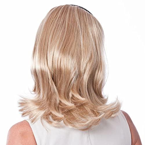 Toni Brattin Headband Fall Straight Color Platinum Blonde - Toni Brattin Hairpieces 17\" Full Length Attached Extensions 2 Interchangable Headbands ChangeLite Heat Friendly Synthetic Women\'s Bundle MaxWigs Booklet