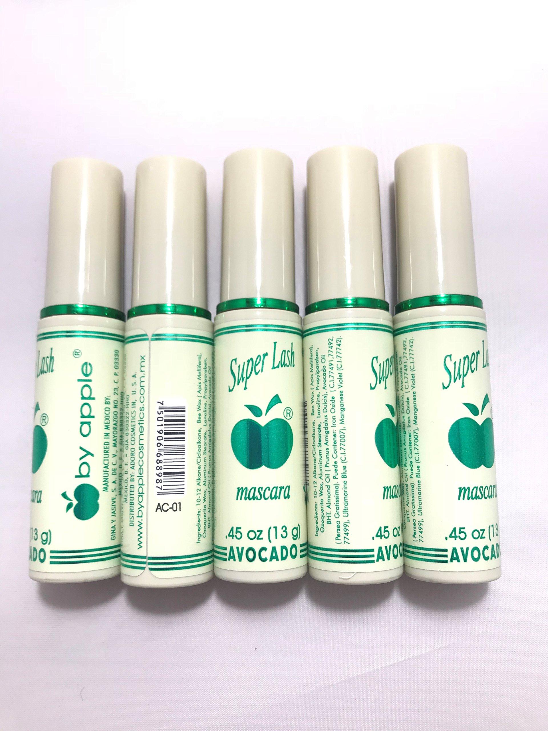 APPLE COSMETIC APPLE MASCARA SUPER LASH - AVOCADO (BLACK) (5 PCS)