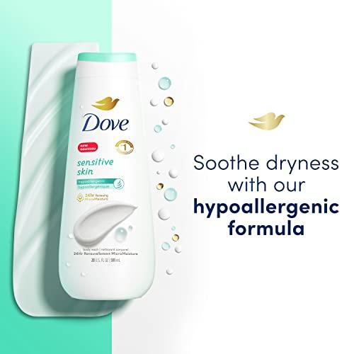 Dove Dove Body Wash Sensitive Skin 2 Count Hypoallergenic and Sulfate Free Body Wash Effectively Washes Away Bacteria While Nourishing Your Skin 20 oz