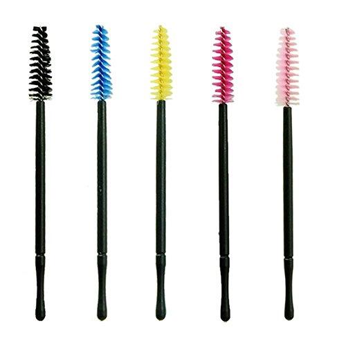 La Tartelette La Tartelette 300 Pieces Disposable Eyelash Brushes Mascara Wands Cosmetic Applicators Eye Lash Makeup Tool Kit, 5 Colors