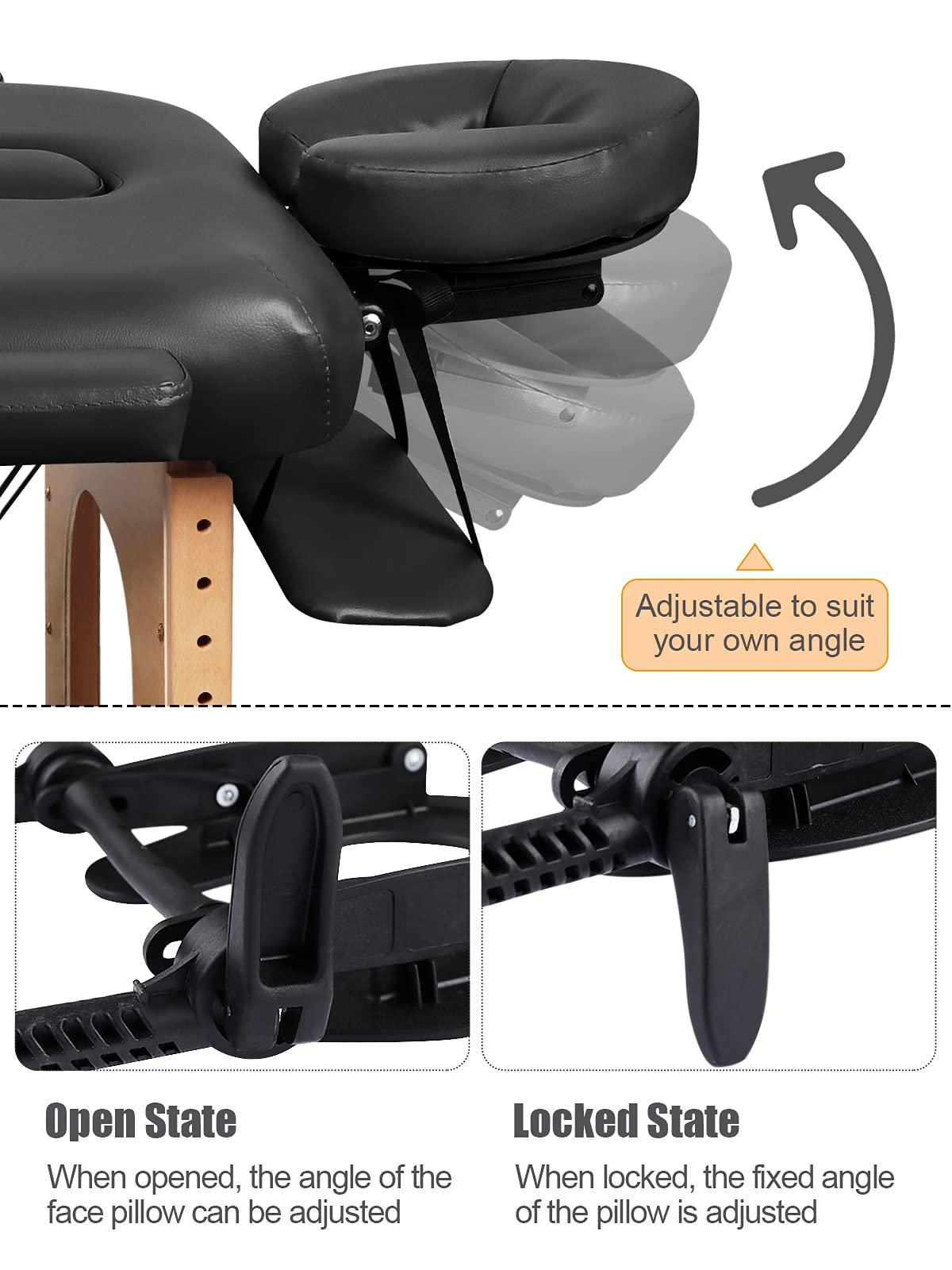 EBANKU EBANKU Massage Face Cradle Massage Table Headrest Pillow, Standard Universal Adjustable Headrest Cradle with Pillow for Massage Tables