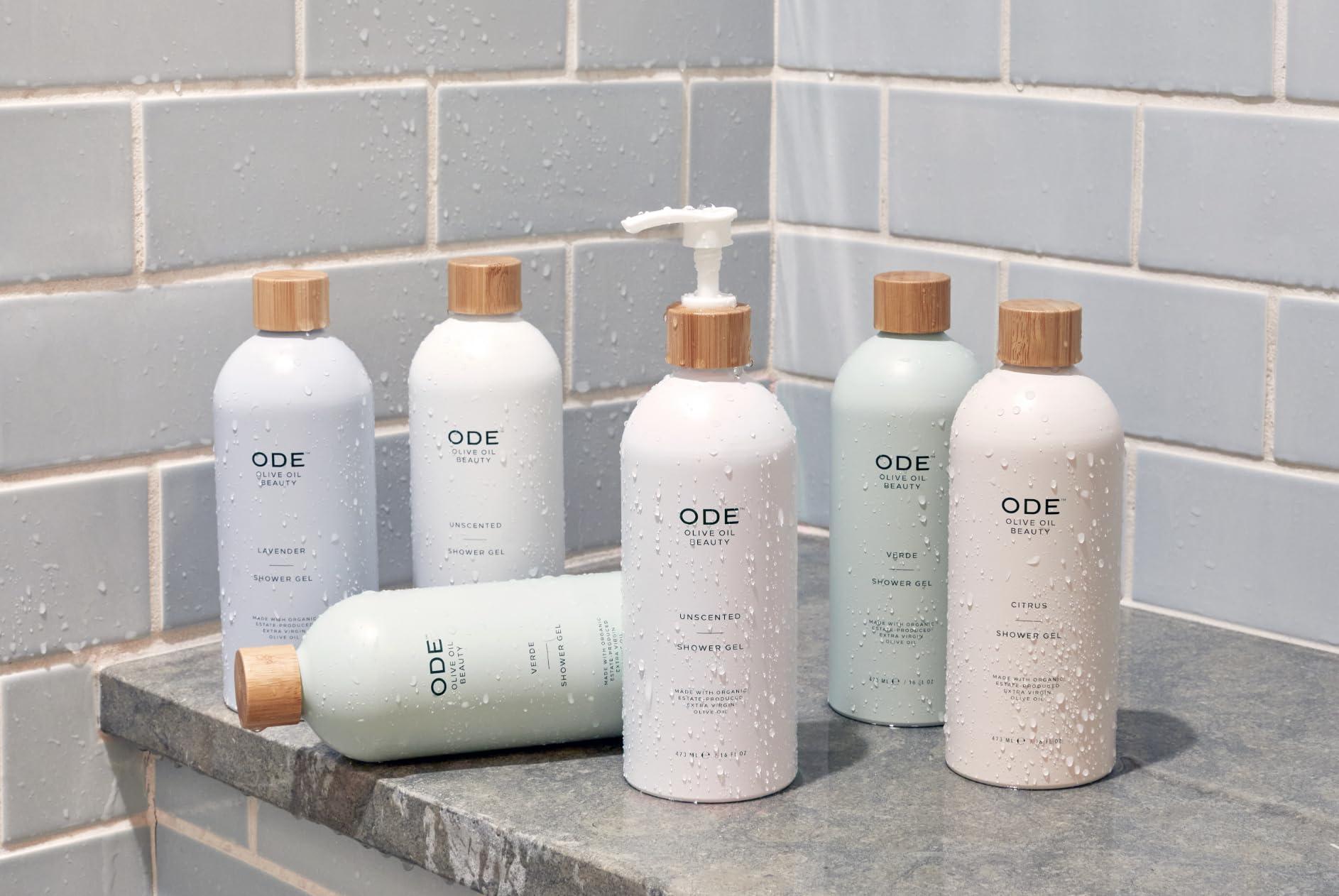 McEvoy Ranch McEvoy Ranch Unscented Shower Gel & Bubble Bath (2-pack) by ODE Olive Oil Beauty, Foaming Wash, Organic Extra Virgin Olive Oil Hydrate While You Cleanse, California Made