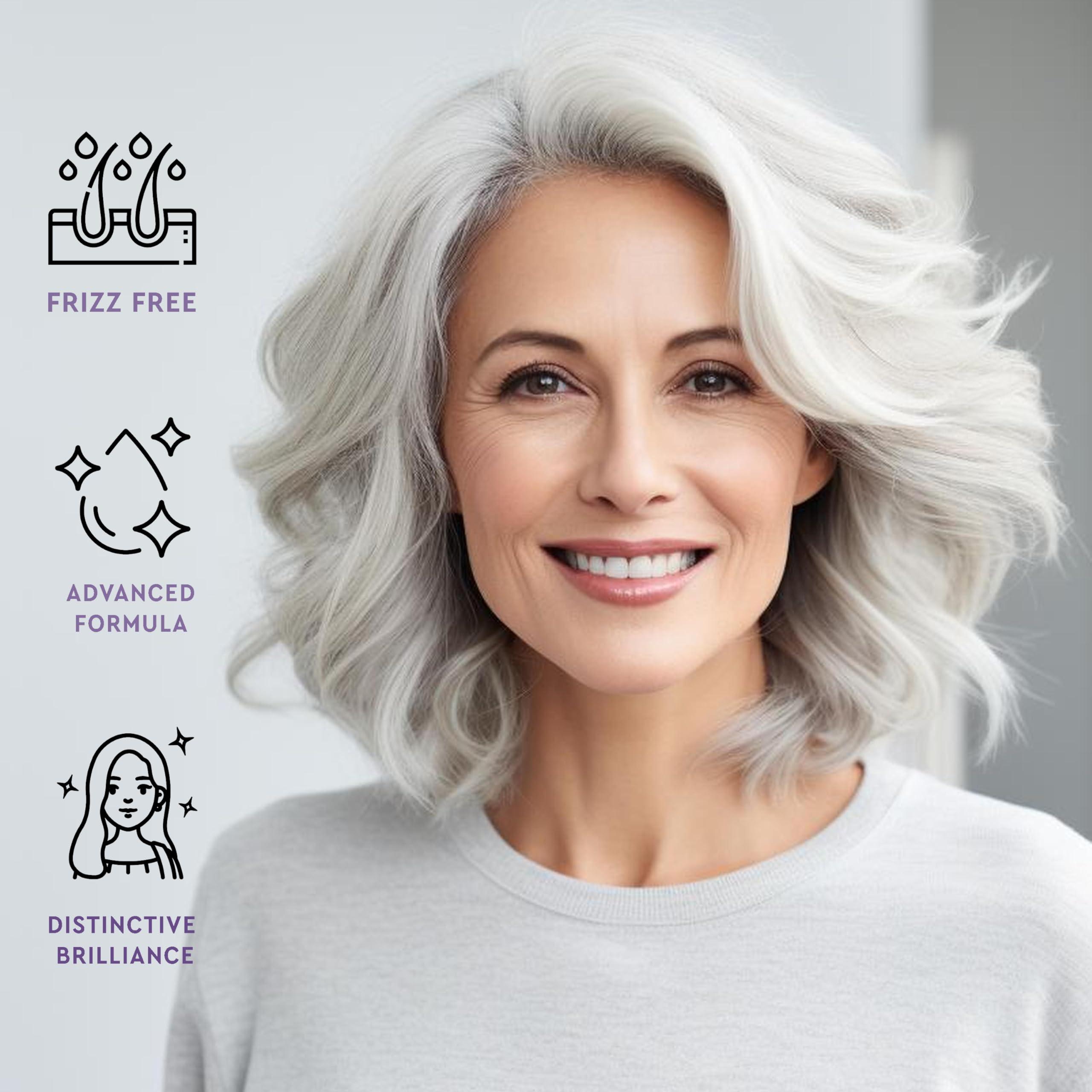 LA PUISSANCE LA PUISSANCE Silver Toning Purple Hair Mask for Blonde Hair & Gray or white Hair - Intense Hydration & Toning - Neutralizes Brassiness, Revives Shine, Softens & Hydrates - For Home and Salon Use