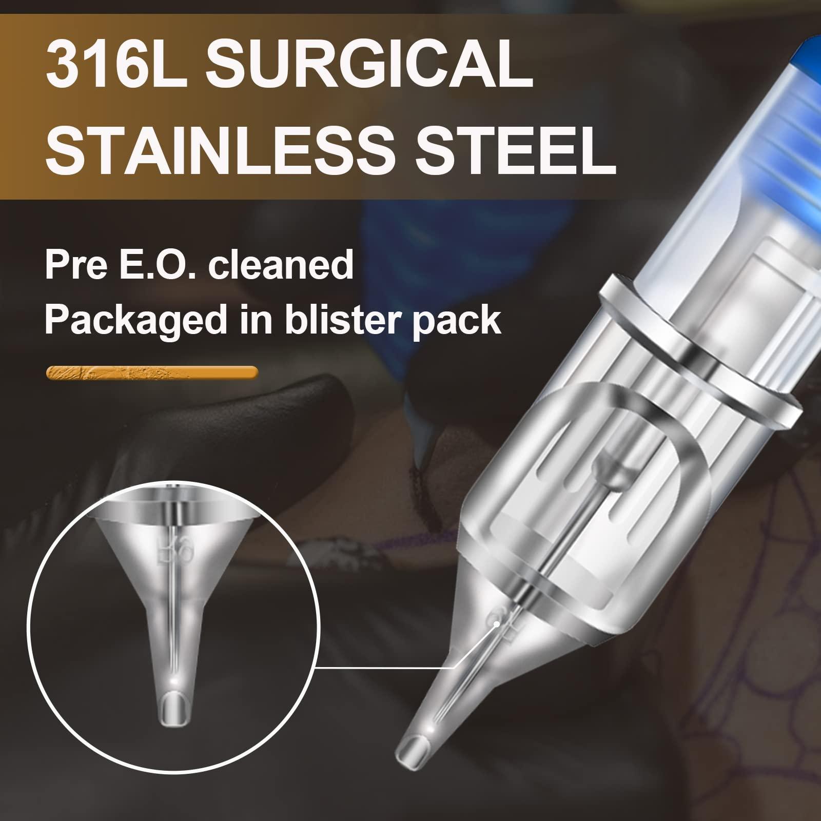 TONBAO Tattoo Cartridge Needles - TONBAO 20pcs Round Shader #12 Standard 1207RS Mixed Size Tattoo Gun Needles