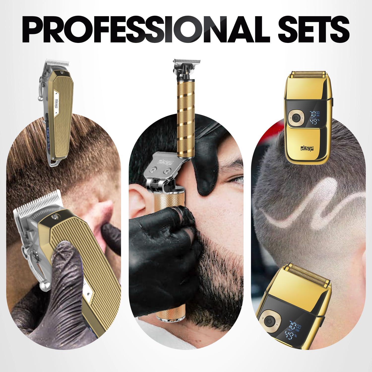 DSP DSP Professional Barber Clippers Set for Men - Cordless Bald Shaver Men Clippers and Trimmers Set - All in one Complete Kit