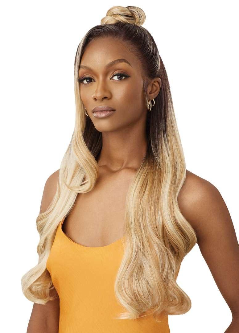 Outre Outre Airtied 100% Fully Hand-Tied Wig - Human Hair Blend - Glam Waves 28\" (2)