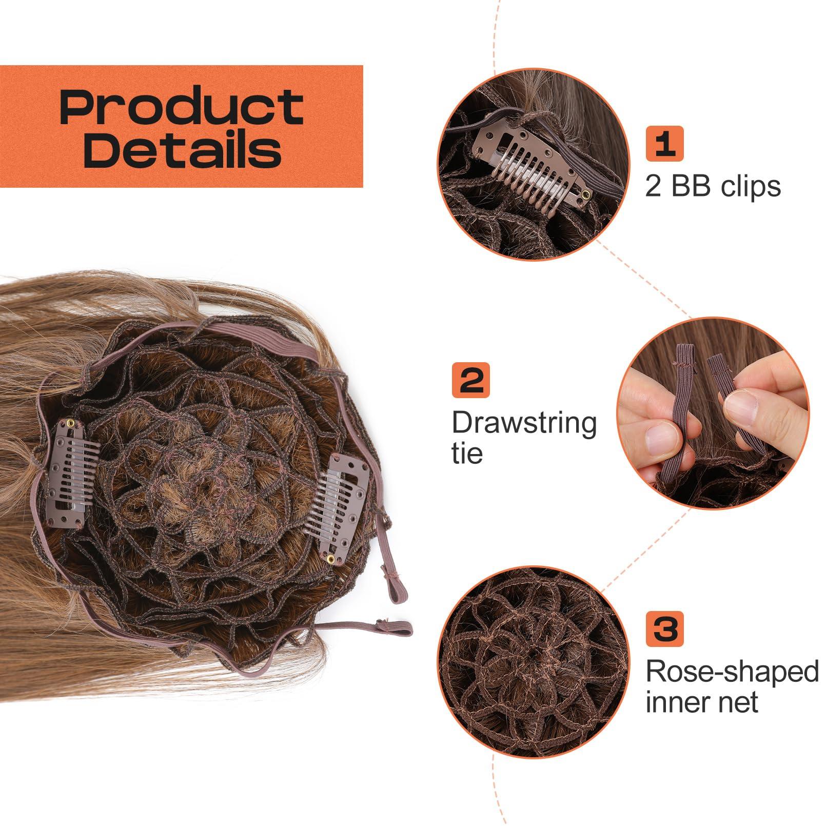 SEIKEA SEIKEA Cheer Ponytail Hair Piece, 12\" Ash Blonde Curly Cheerleader Hairpiece Ponytail Extension for Cheerleader Competition, Dance