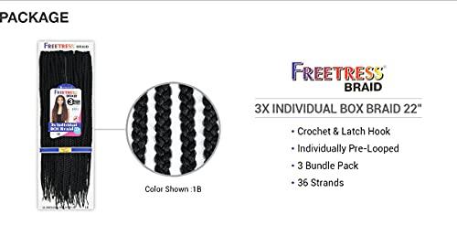 Shake N Go FreeTress Crochet Braids 3X Individual Box Braid 22" (5-pack, T27)