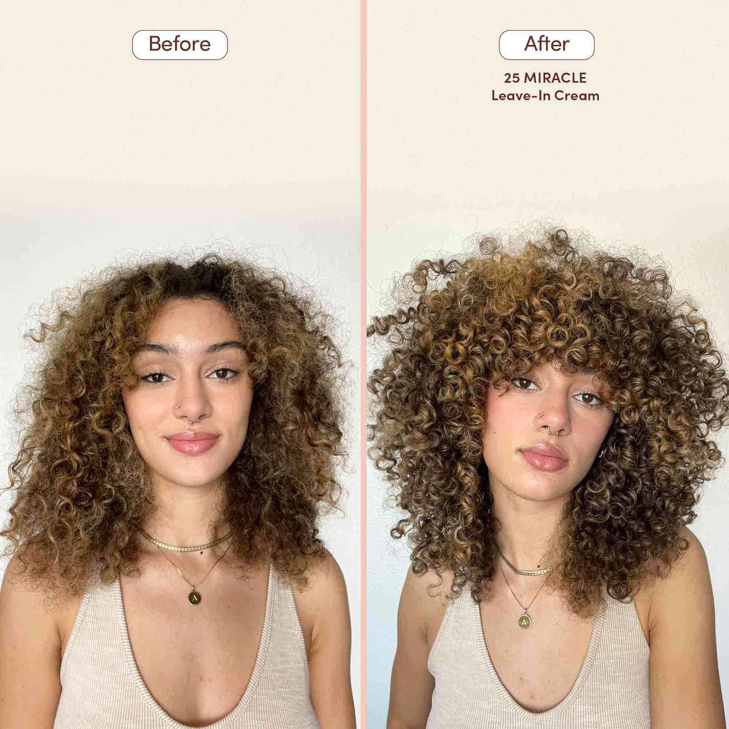 MIZANI Mizani 25 Miracle Leave-In Cream | Adds Lightweight Moisture & Touchable Softness | Heat Protectant Treatment | With Coconut Oil | For Curly Hair | 8.5 Fl. Oz.