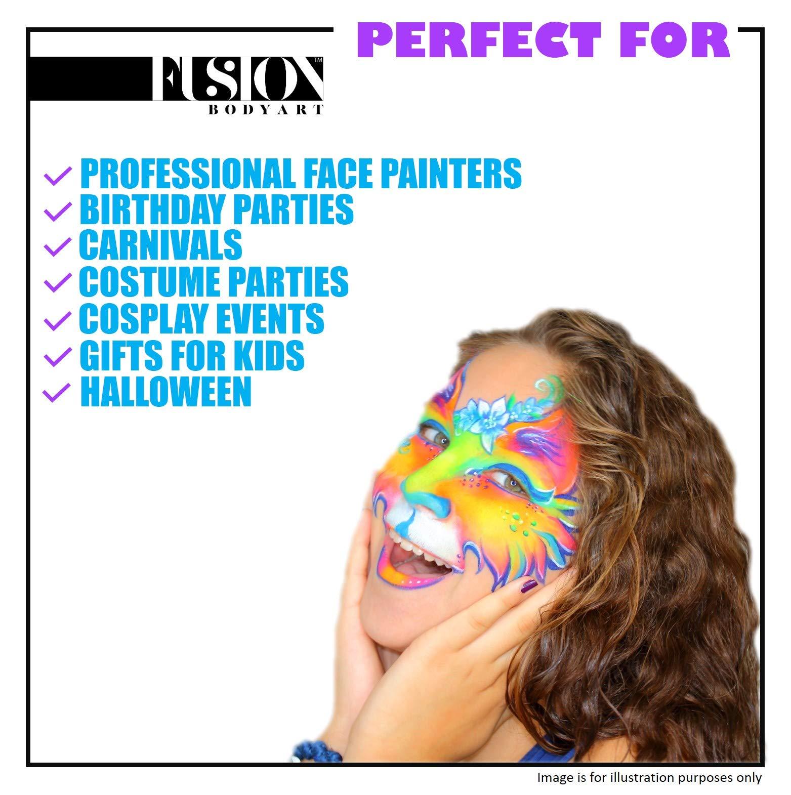 FUSION BODY ART Fusion Body Art Pro Face Paint | Prime Fresh Green (32gm), Professional Quality Water Activated Face and Body Paint Supplies Single Makeup Cake Hypoallergenic, Non-Toxic, Safe, Vegan