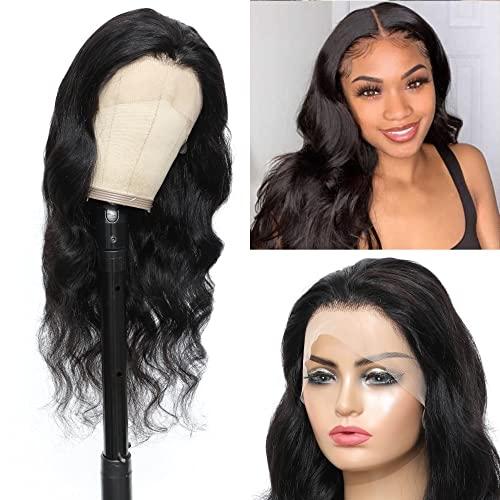 MOOTAFUL MOOTAFUL Large Cap Wigs 24 inch Cap Size Lace Front Wigs 134 Body Wave Wigs 150% density Pre Plucked with Baby Hair Brazilian Virgin Human Hair Wigs 22 inch