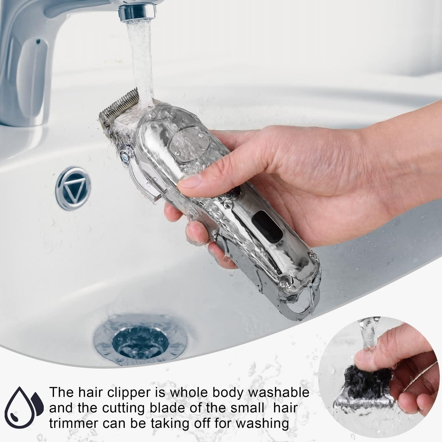 toothgeneric toothgeneric Hair Cutting Tool, Professional Hair Cutter Mans Hair Clipper Set Electric Cordless Hair Trimmer for Barber 2 Machines with 10 Guide Combs