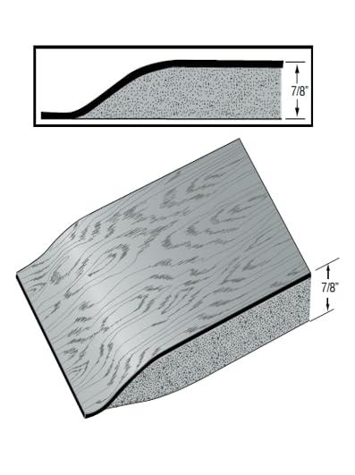 Rhino Mats Softwoods, Semi-Circle 4\' x 5\' x 7/8\" Thick, Oak, Salon and Barber Mat, Anti Fatigue Salon Chair Mat