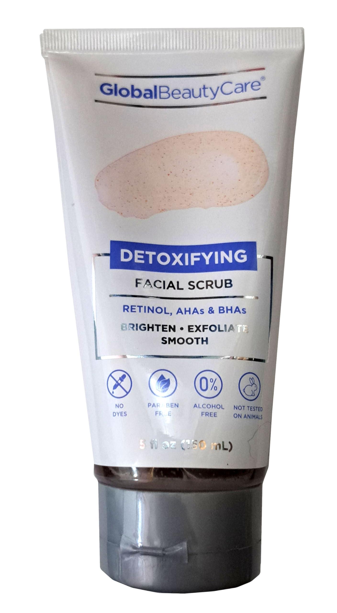 Global Beauty Care Global Beauty Care - Detoxifying Facial Scrub - Retinol, AHAs & BHAs Brighten, Exfoliate Smooth 5fl oz
